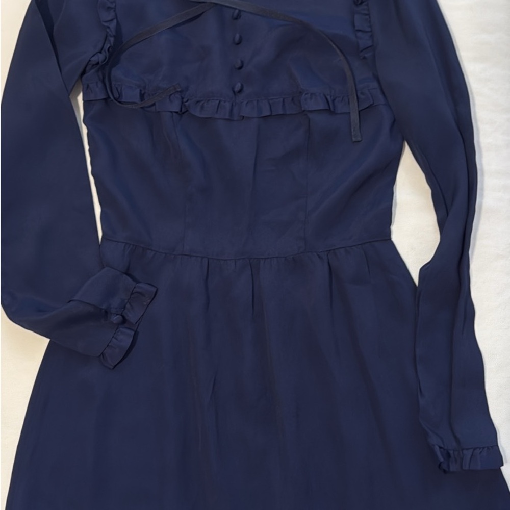 Reformation Navy Midi Dress